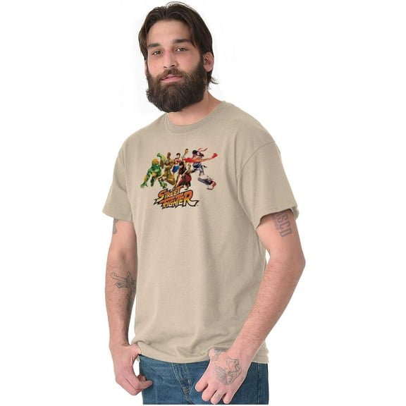 Street Fighter 90s Retro Arcade Gamer Men's Graphic T Shirt Tees Brisco Brands 4X