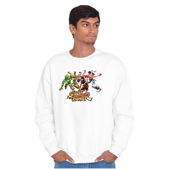 Street Fighter 90s Retro Arcade Gamer Sweatshirt for Men or Women Brisco Brands S