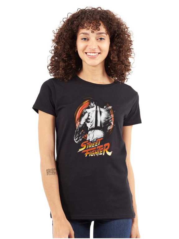 90s Video Game Ryu Women's T Shirt Ladies Tee Brisco Brands S