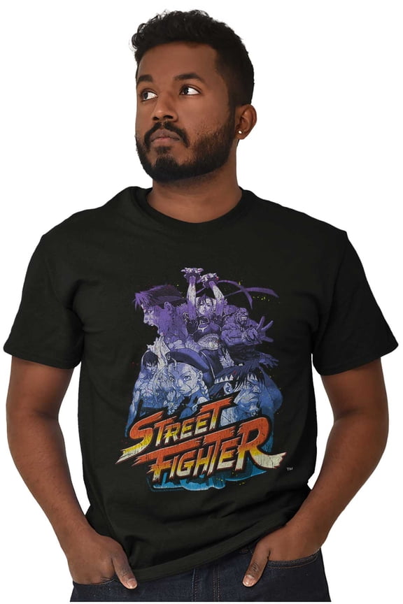Street Fighter 90s Video Gamer Men's Graphic T Shirt Tees Brisco Brands S