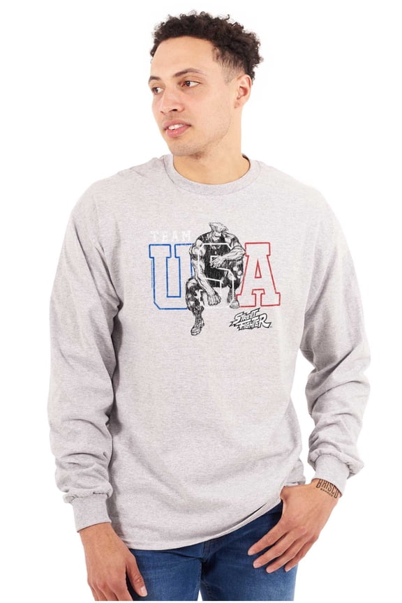 Americana Video Game Unisex Plus Size Long Sleeve Shirt Brisco Brands 3X