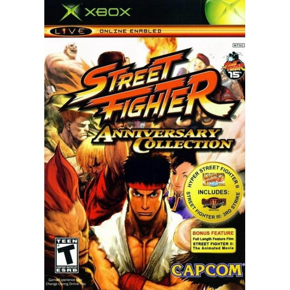 Street Fighter Anniversary Collection Microsoft Xbox Loose Video Game