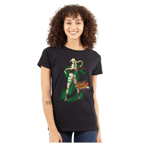 Street Fighter Cammy 90s Video Gamer Women's T Shirt Ladies Tee Brisco Brands S