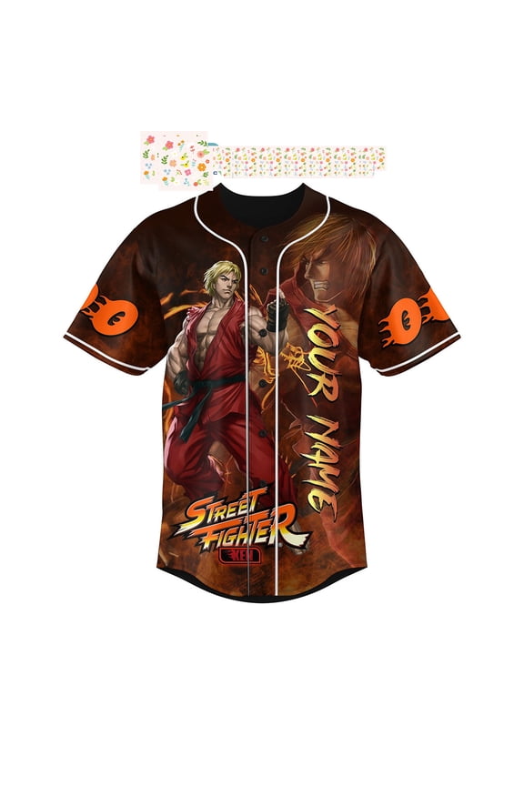 Street Fighter Capcom Personalized Baseball Jersey