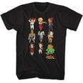 thumbnail image 1 of Street Fighter Chibi Characters Stacked Black Adult T-Shirt, 1 of 2