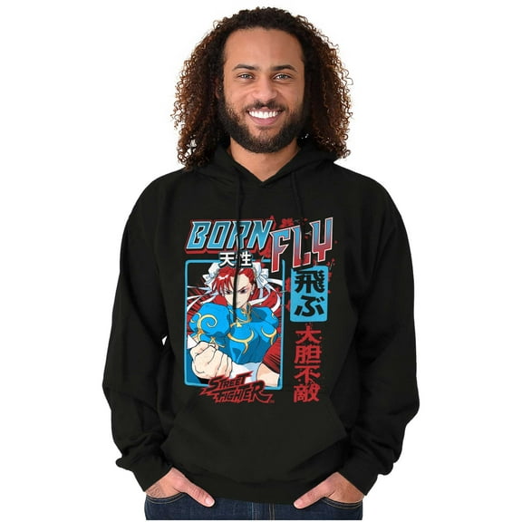Street Fighter Chun Li Born Fly Hoodie Sweatshirt Women Men Brisco Brands S