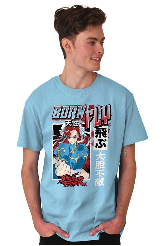 Street Fighter Chun Li Born Fly Men's Graphic T Shirt Tees Brisco Brands M