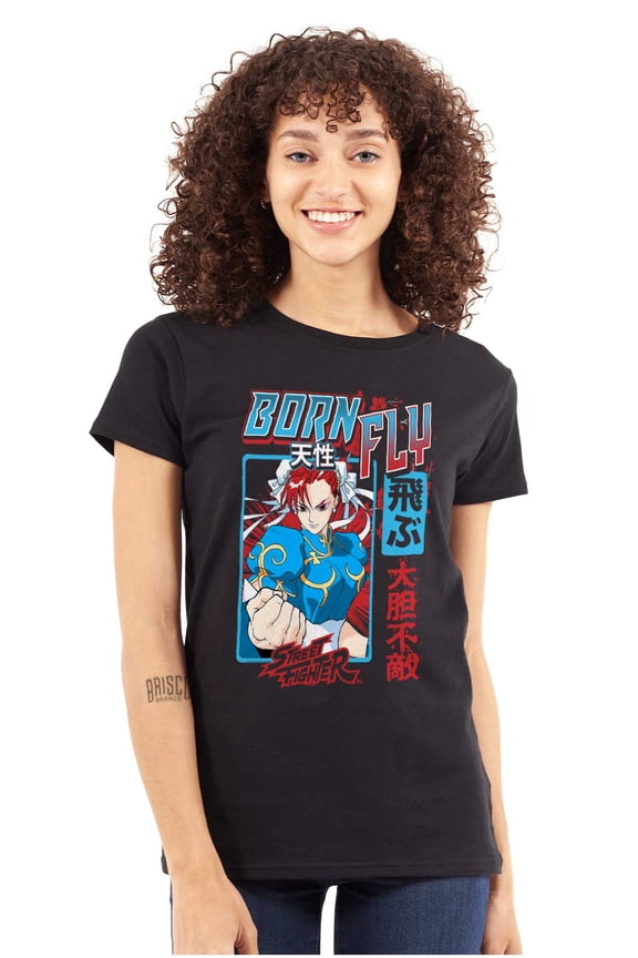 Chun Li Born Fly Women's T Shirt Ladies Tee Brisco Brands M