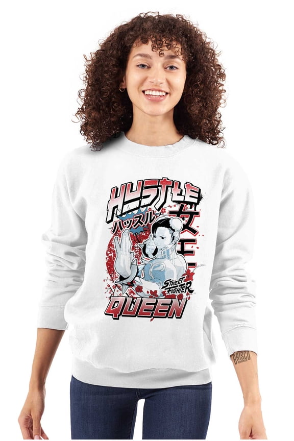 Chun Li Hustle Queen Women Crewneck Sweatshirt Brisco Brands X