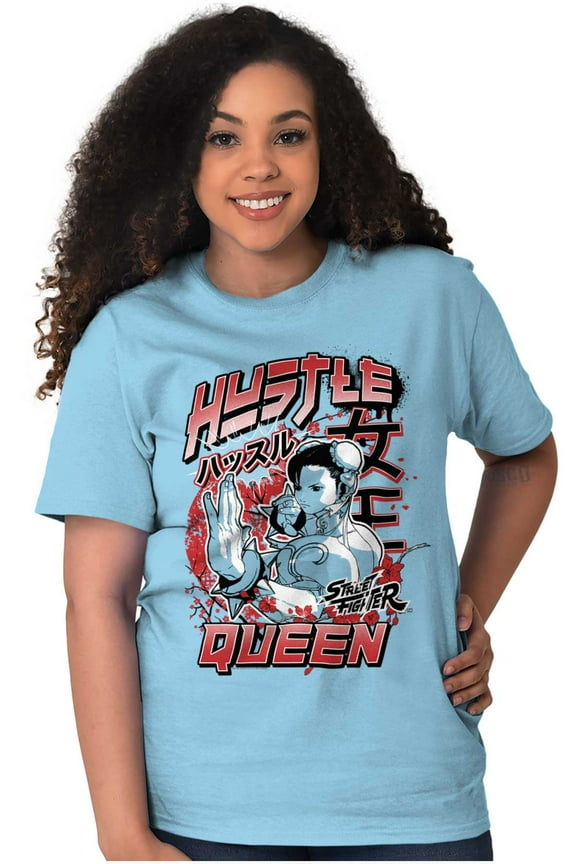 Street Fighter Chun Li Hustle Queen Women's Graphic T Shirt Tees Brisco Brands S