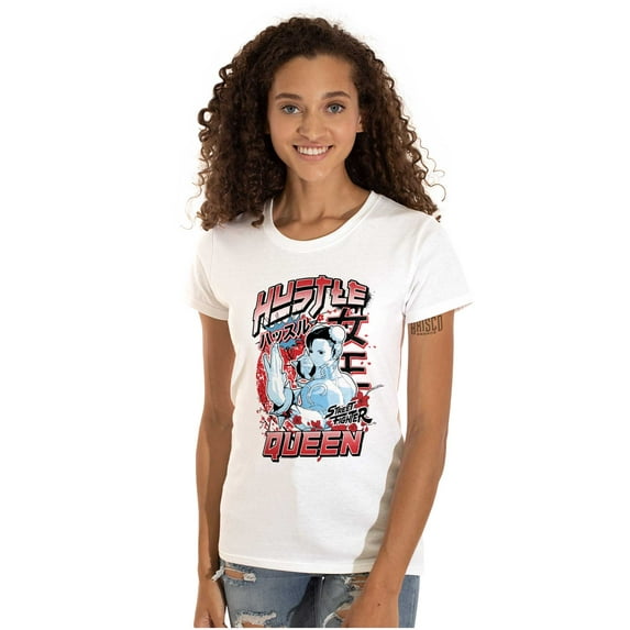 Street Fighter Chun Li Hustle Queen Women's T Shirt Ladies Tee Brisco Brands L