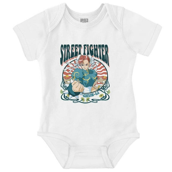 Street Fighter Chun Li Spring Foliage Romper Boys or Girls Infant Baby Brisco Brands 24M