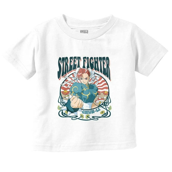 Street Fighter Chun Li Spring Foliage Toddler Boy Girl T Shirt Infant Toddler Brisco Brands 5T