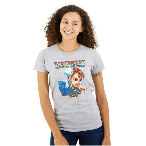 Street Fighter Chun Li Strong Woman Women's T Shirt Ladies Tee Brisco Brands S
