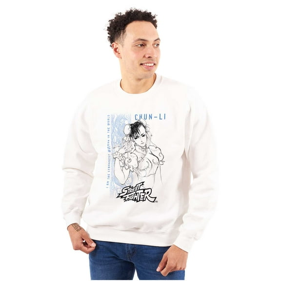 Street Fighter Chun-Li Strongest Sweatshirt for Men or Women Brisco Brands X