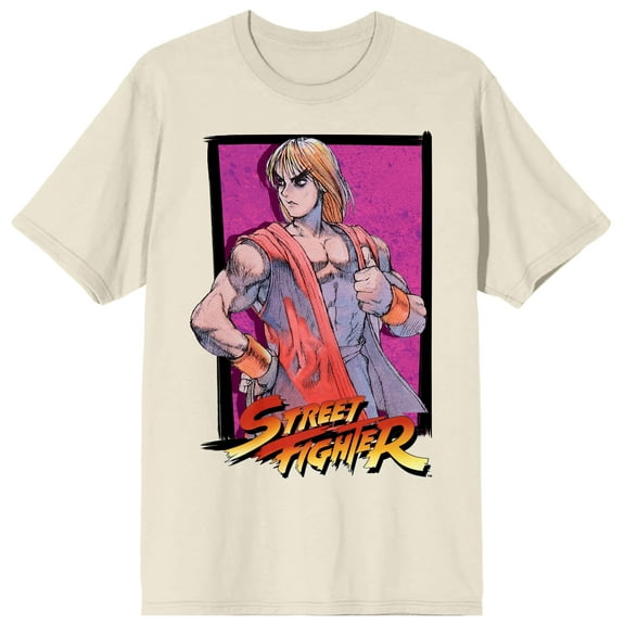 Street Fighter Classic Ken Men's Natural Ground T-Shirt-3XL
