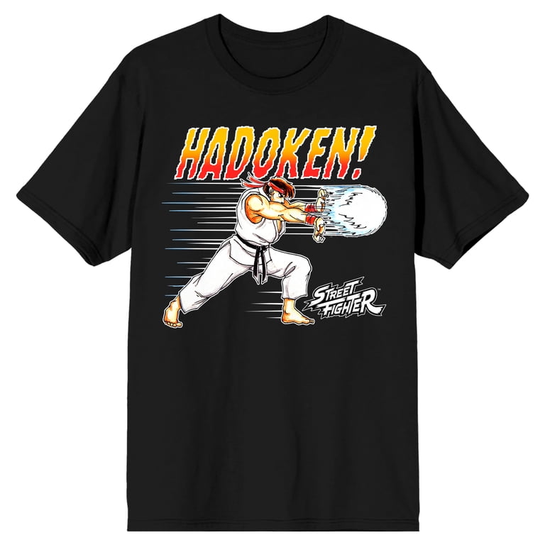 T-shirt Personnalisé Street Fighter Ryu Hadouken - Coupe Slim Pour Femmes/juniors, 100% Coton, Fait Main Aux USA