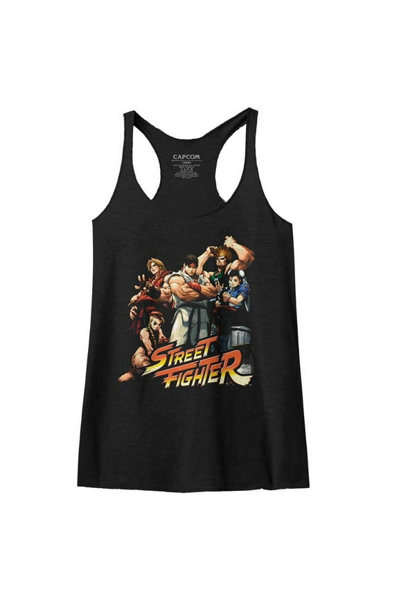 Street Fighter Coolkids Vintage Black Women's Racerback Tank Top