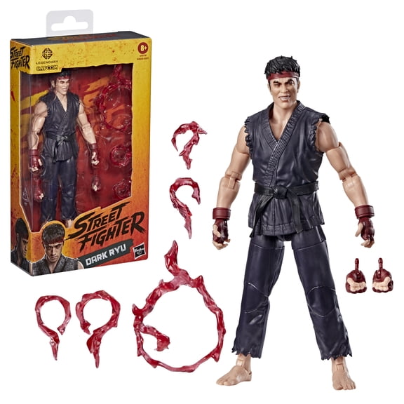 Street Fighter Dark Ryu Figure 6-Inch Collectible, Ages 8+