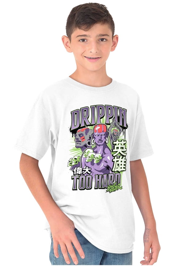 Street Fighter Dhalsim Drippin Hard Crewneck T Shirts Boy Girl Teen Brisco Brands L