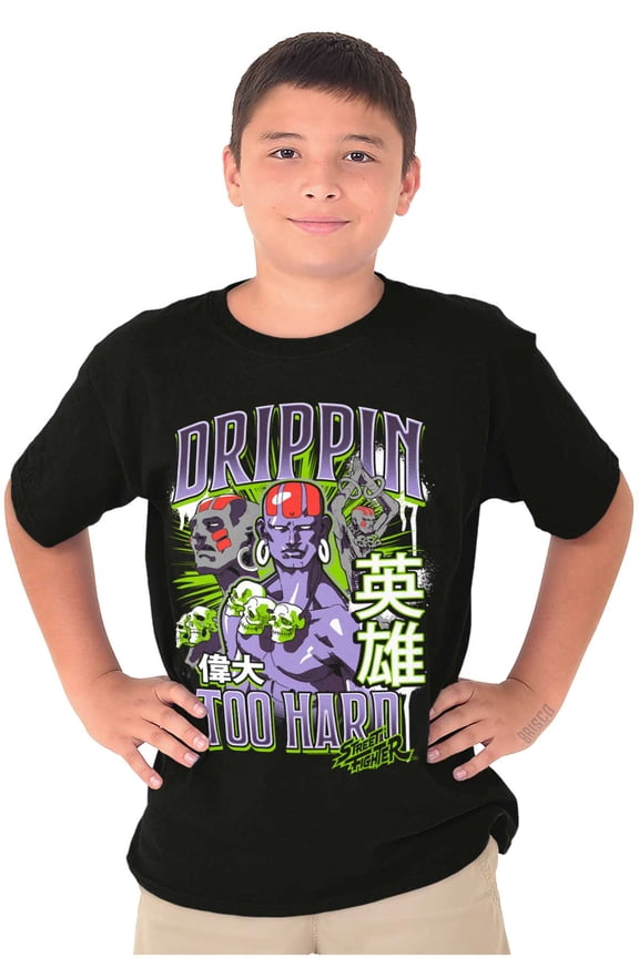 Street Fighter Dhalsim Drippin Hard Crewneck T Shirts Boy Girl Teen Brisco Brands X