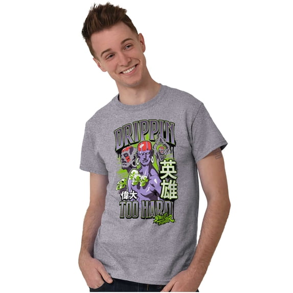 Street Fighter Dhalsim Drippin Hard Men's Graphic T Shirt Tees Brisco Brands S