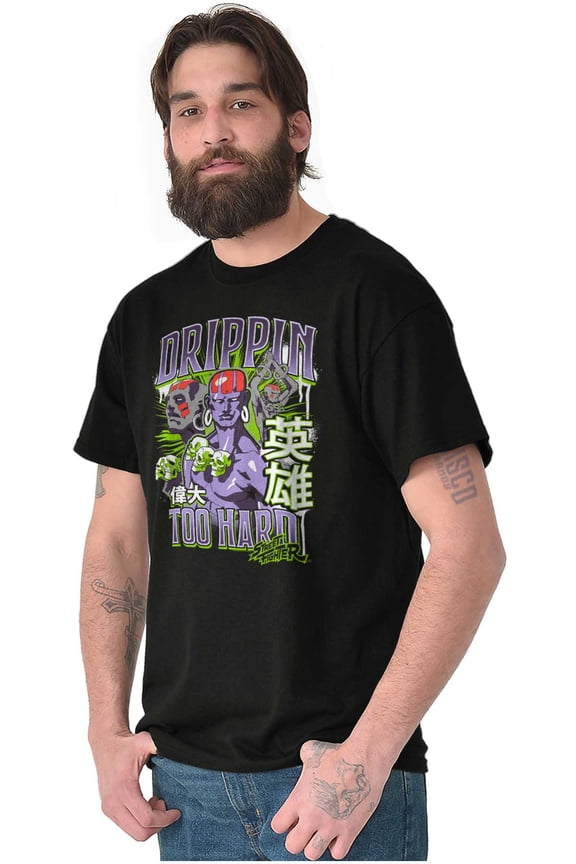 Dhalsim Drippin Hard Men's Graphic T Shirt Tees Brisco Brands S