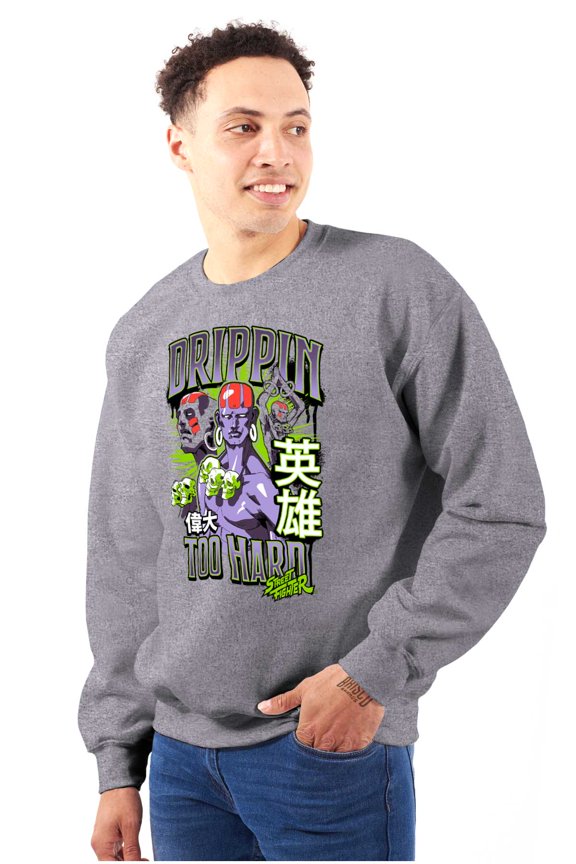 Dhalsim Drippin Hard Sweatshirt for Men or Women Brisco Brands L