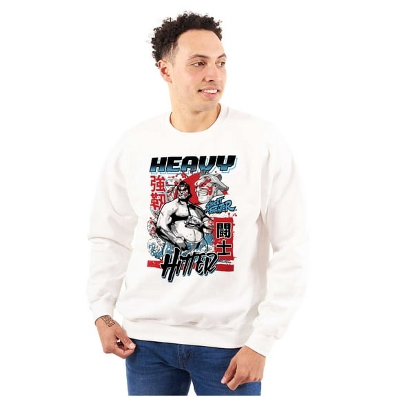Street Fighter E Honda Heavy Hitter Sweatshirt for Men or Women Brisco Brands S