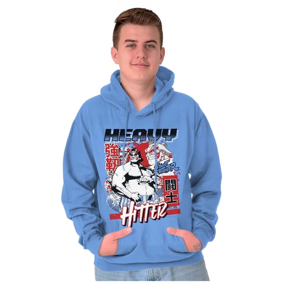 Street Fighter E Honda Heavy Hitter Unisex Plus Size Hoodie Brisco Brands 2X