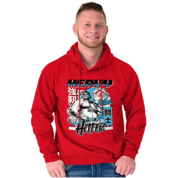 Street Fighter E Honda Heavy Hitter Unisex Plus Size Hoodie Brisco Brands 2X