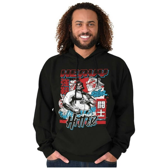 Street Fighter E Honda Heavy Hitter Unisex Plus Size Hoodie Brisco Brands 2X