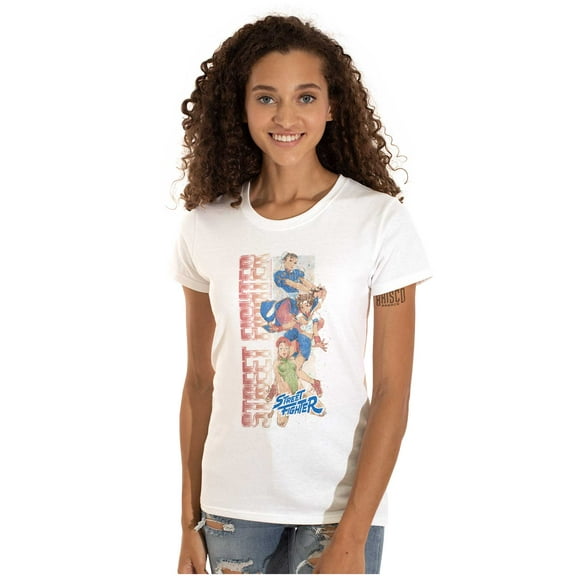 Street Fighter Female Video Gamers Women's T Shirt Ladies Tee Brisco Brands L