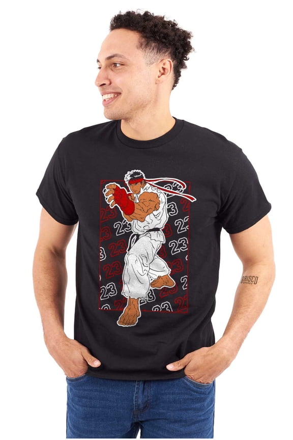 Street Fighter Game Character Ryu Men's Graphic T Shirt Tees Brisco Brands S
