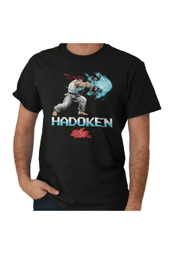 Street Fighter Hadoken Capcom Gamer Video Game Fan Gift Unisex T-Shirt, up to Size 5XL