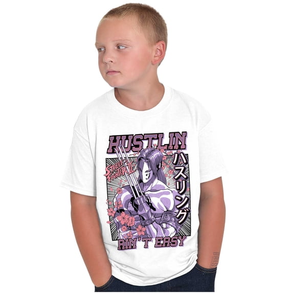 Street Fighter Hustling Aint Easy Crewneck T Shirts Boy Girl Teen Brisco Brands X