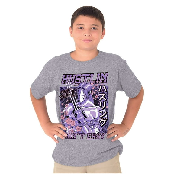 Street Fighter Hustling Aint Easy Crewneck T Shirts Boy Girl Teen Brisco Brands X