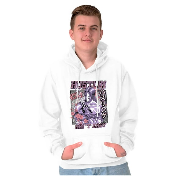 Street Fighter Hustling Aint Easy Unisex Plus Size Hoodie Brisco Brands 2X
