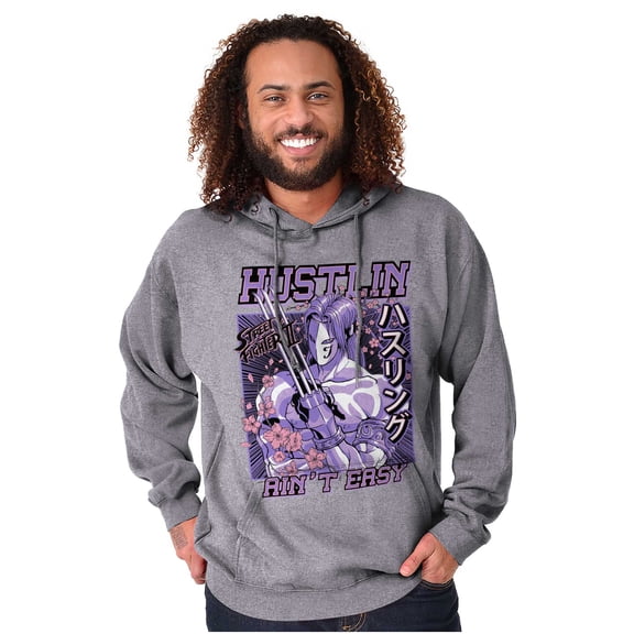 Street Fighter Hustling Aint Easy Unisex Plus Size Hoodie Brisco Brands 3X