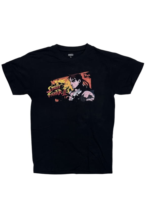 Men's T-Shirt Ryu Official Merch Short Sleeve Crewneck Tee (X-Large, Black)