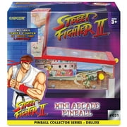 Street Fighter II Mini Arcade Pinball - Collector Series, Lights & Sounds, Classic Tabletop Game, Skill Shot Challenges, Licensed Toy, Adults-Kids 3+