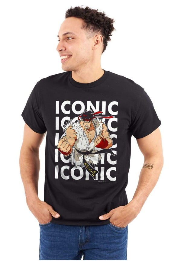 Street Fighter Iconic Video Game Ryu Men's Graphic T Shirt Tees Brisco Brands S