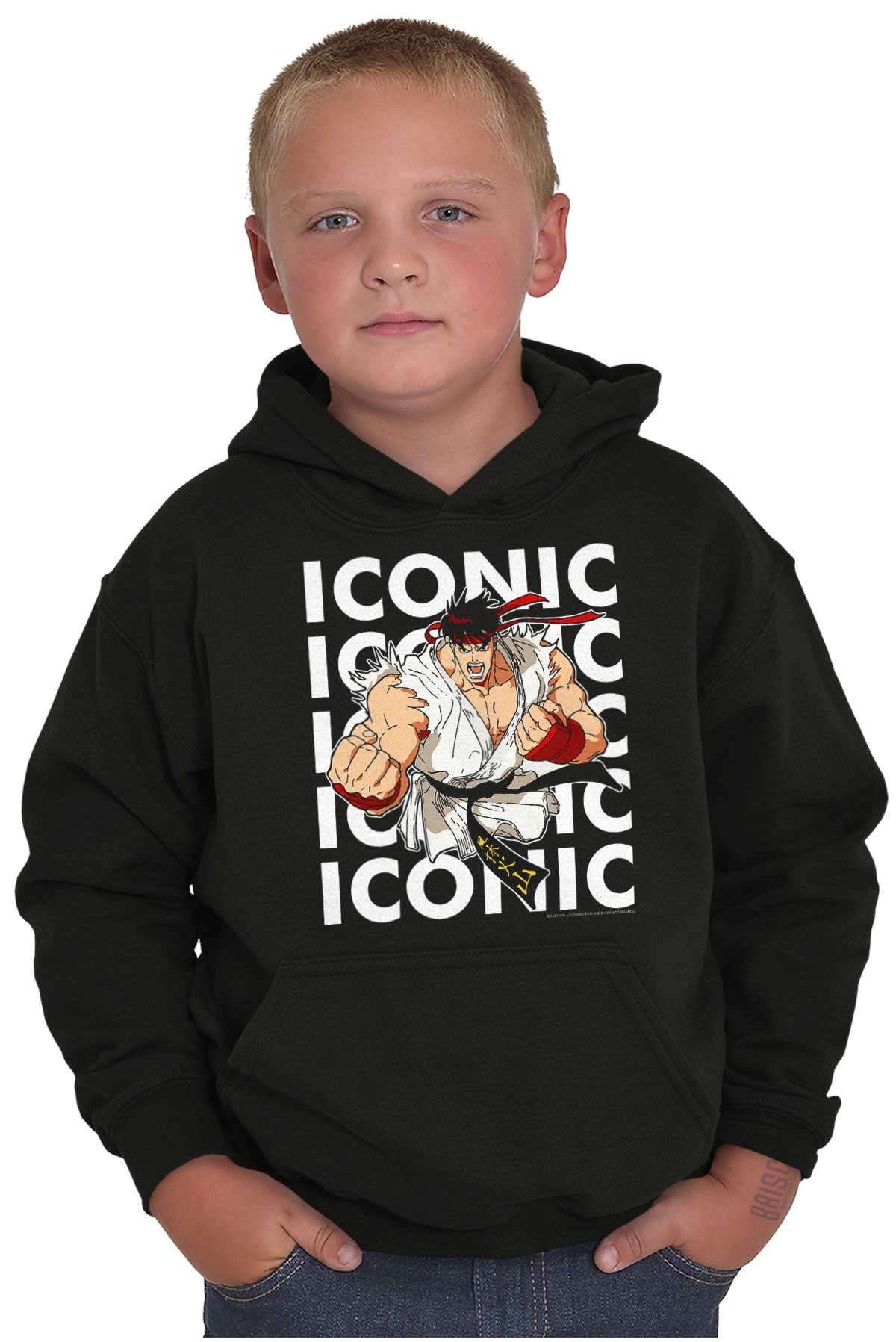 Street Fighter Iconic Video Game Ryu Youth Hoodie Boy Girl Teen Brisco ...