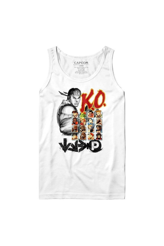 Street Fighter KO2 White Adult Tank Top