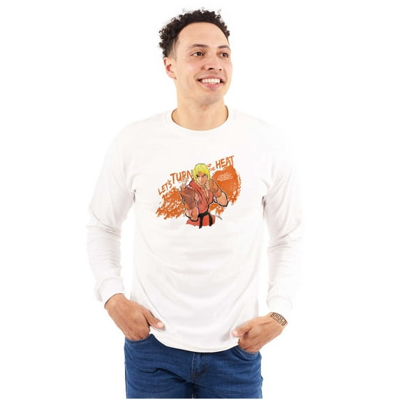 Street Fighter Ken 90s Vintage Gamer Long Sleeve TShirt Men Women Brisco Brands M