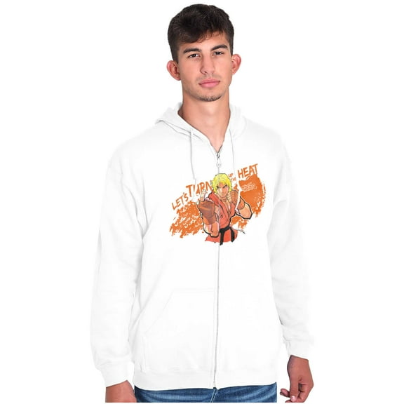 Street Fighter Ken 90s Vintage Gamer Zip Up Hoodie Men's Women's Brisco Brands M