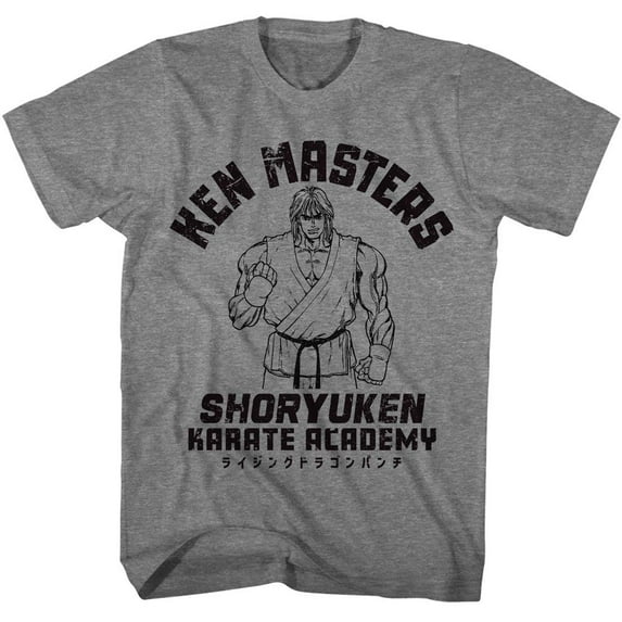 Street Fighter Ken Masters Graphite Heather Adult T-Shirt