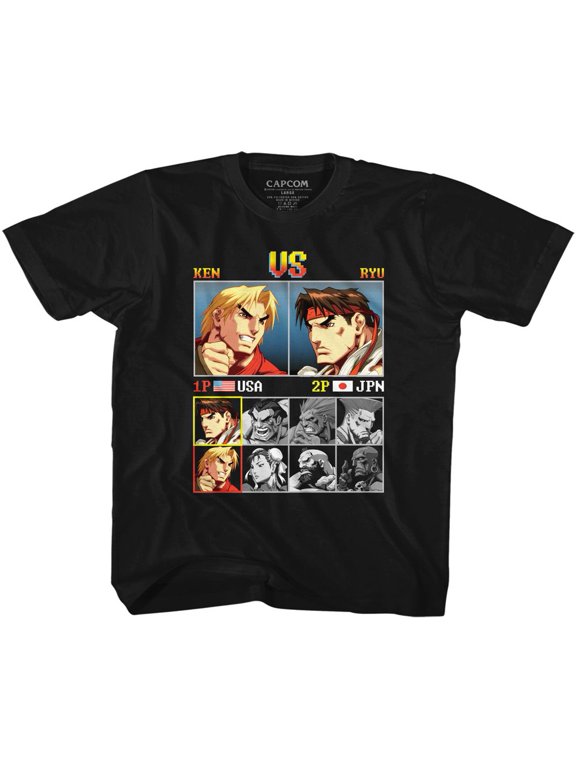 Street Fighter Ken Vs Ryu Black Toddler T-Shirt