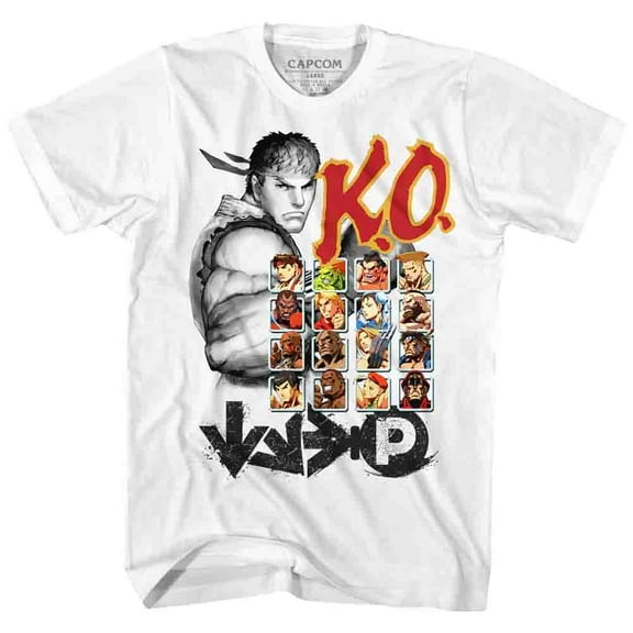 Street Fighter Ko2 White Adult T-Shirt