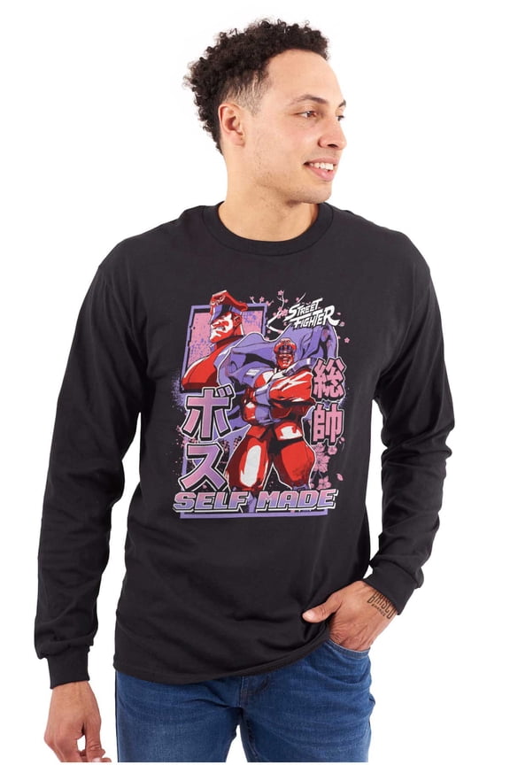 Street Fighter M Bison Self Made Long Sleeve TShirt Men Women Brisco Brands M
